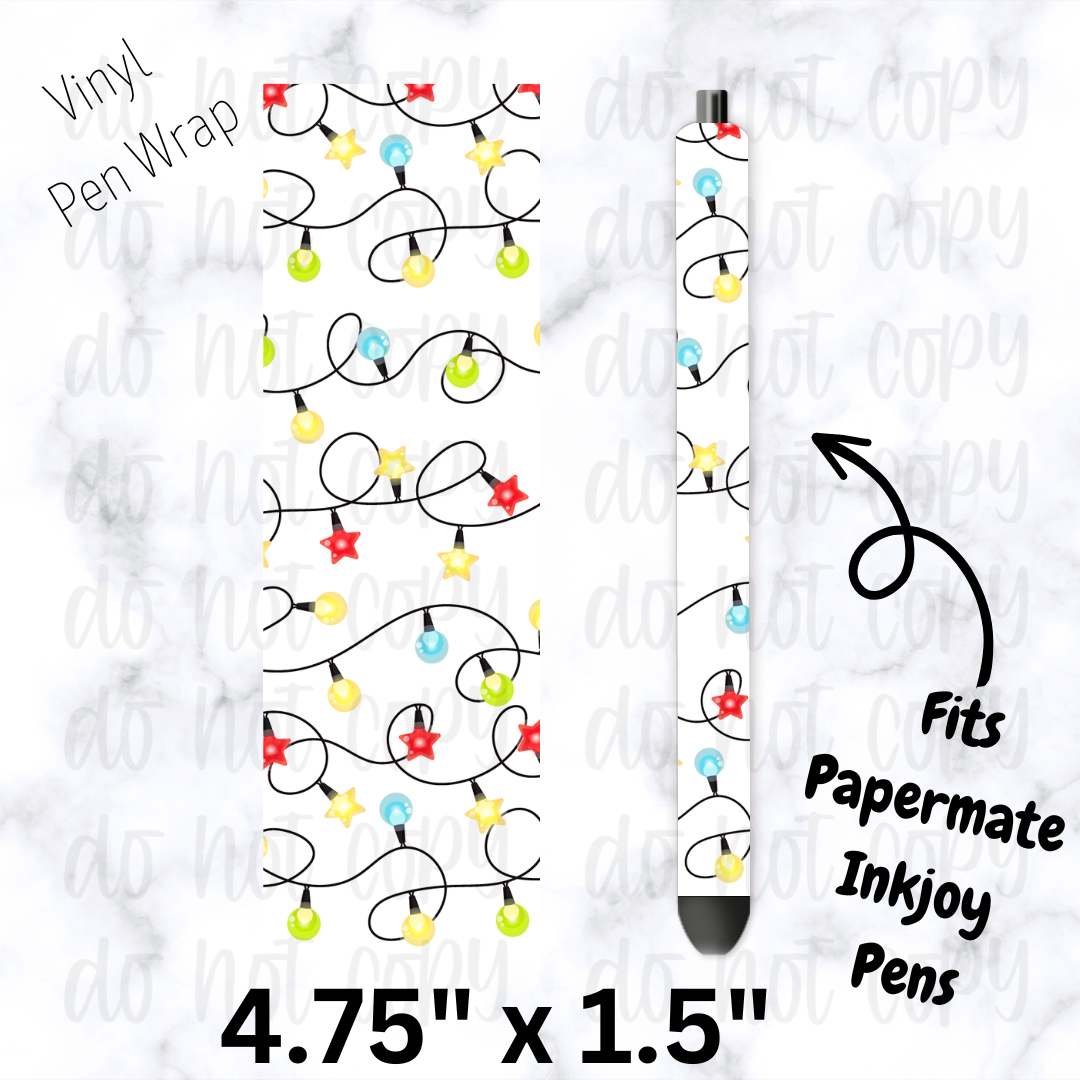 Christmas Lights Pen Wrap It's Transfer Time