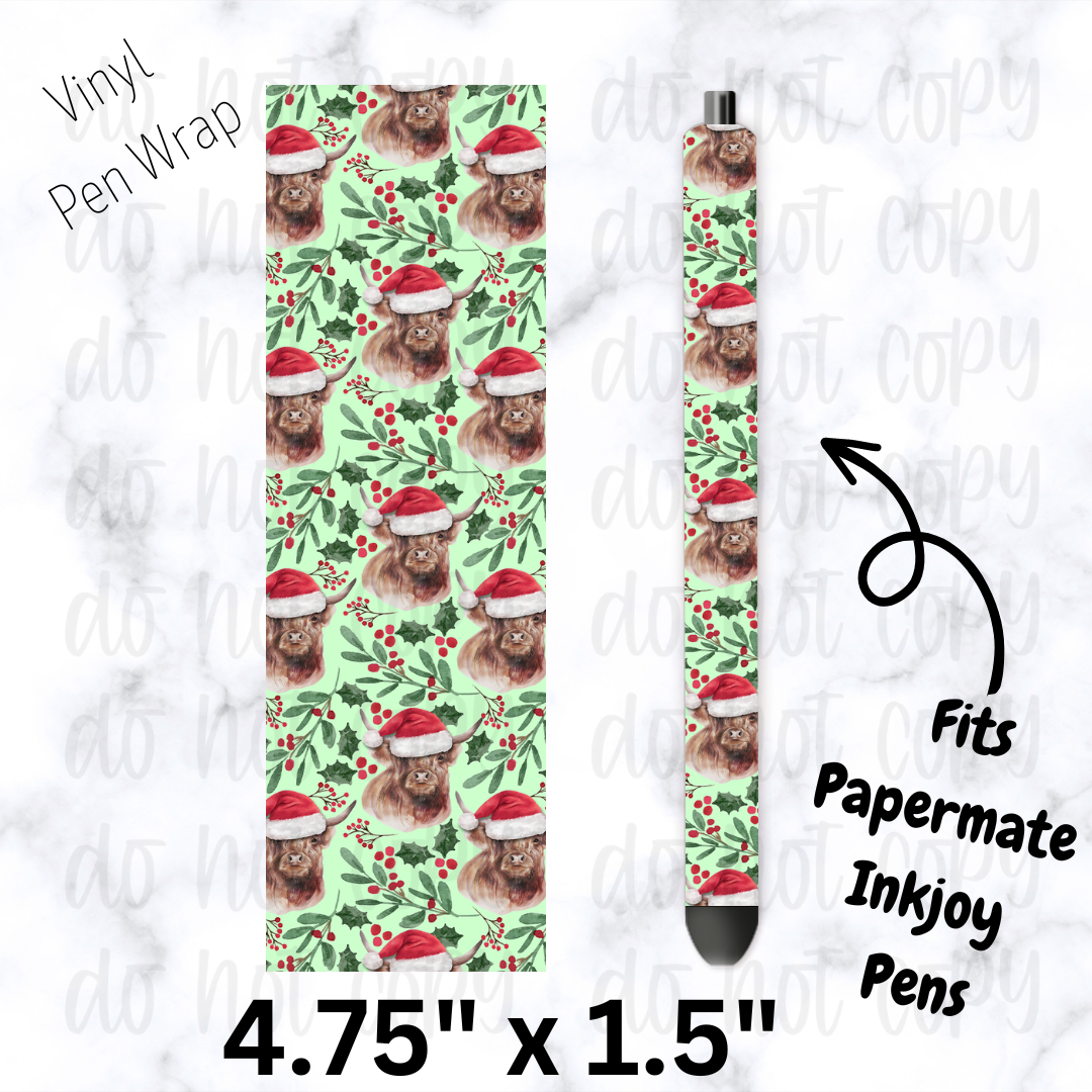 pw183 Christmas Heifer Pen Wrap