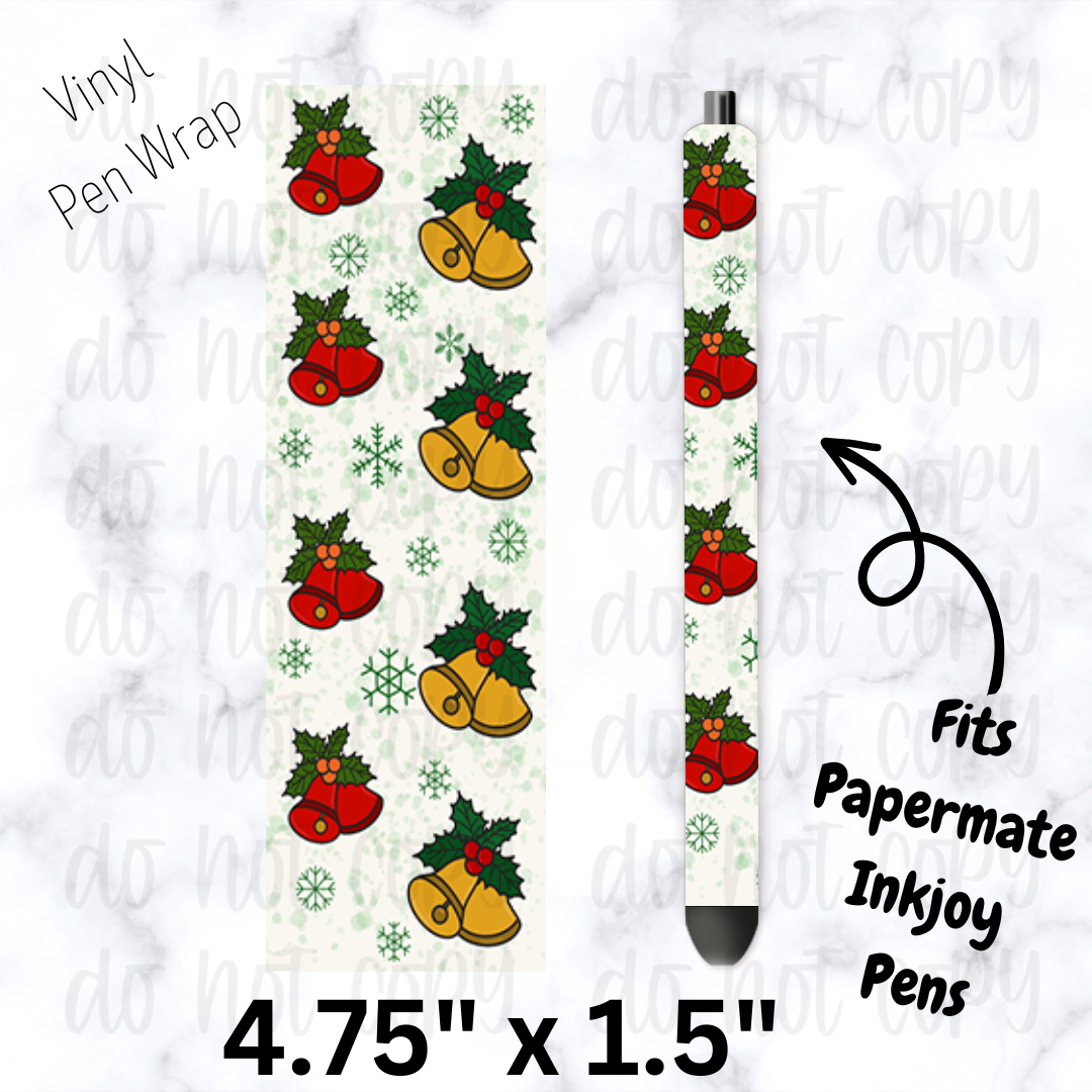 pw202 Christmas Bells Pen Wrap