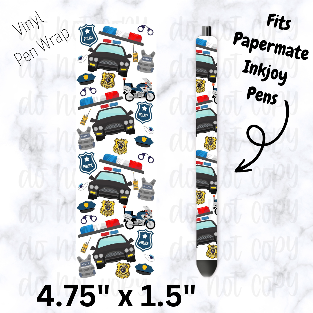 Police car pen wrap