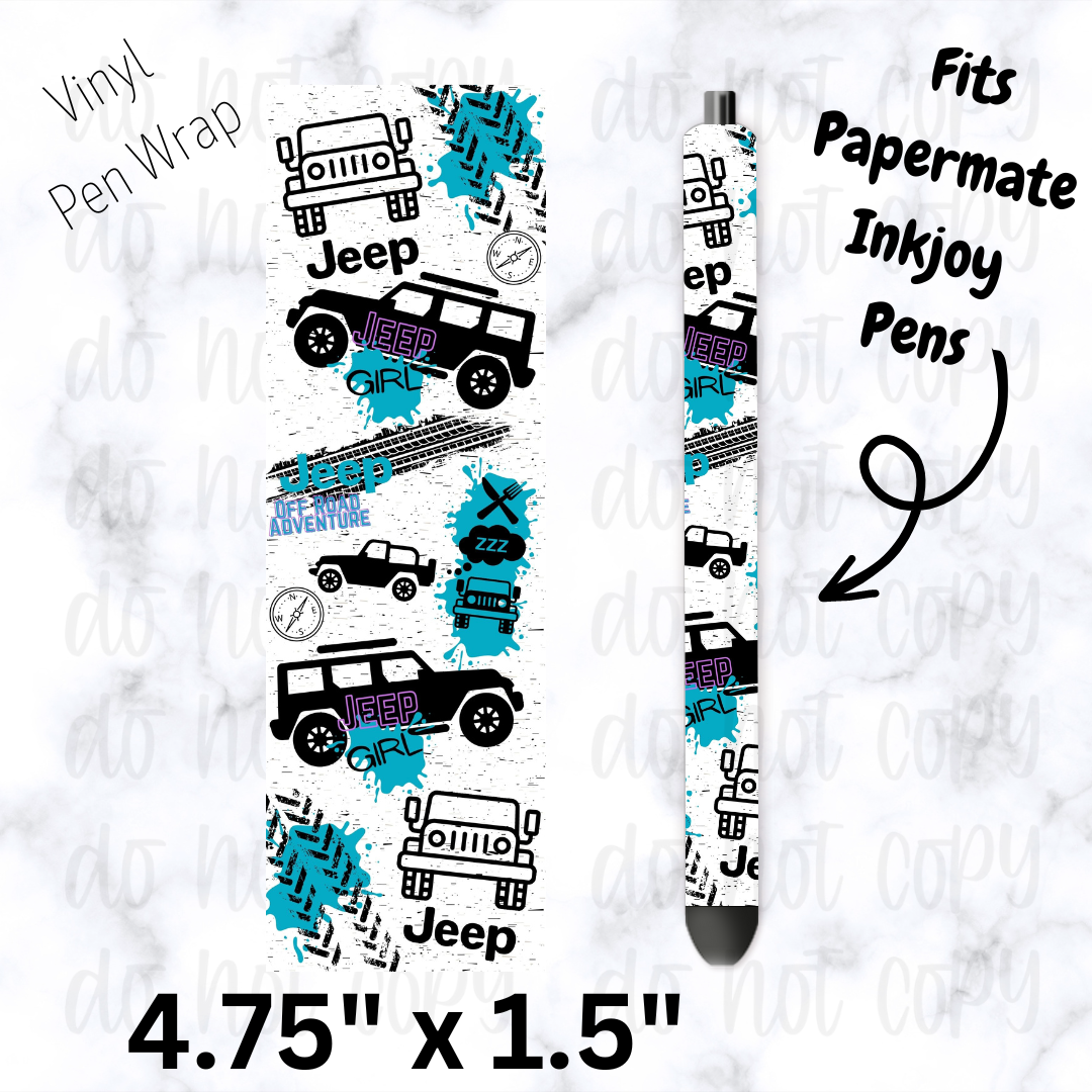 Blue truck pen wrap