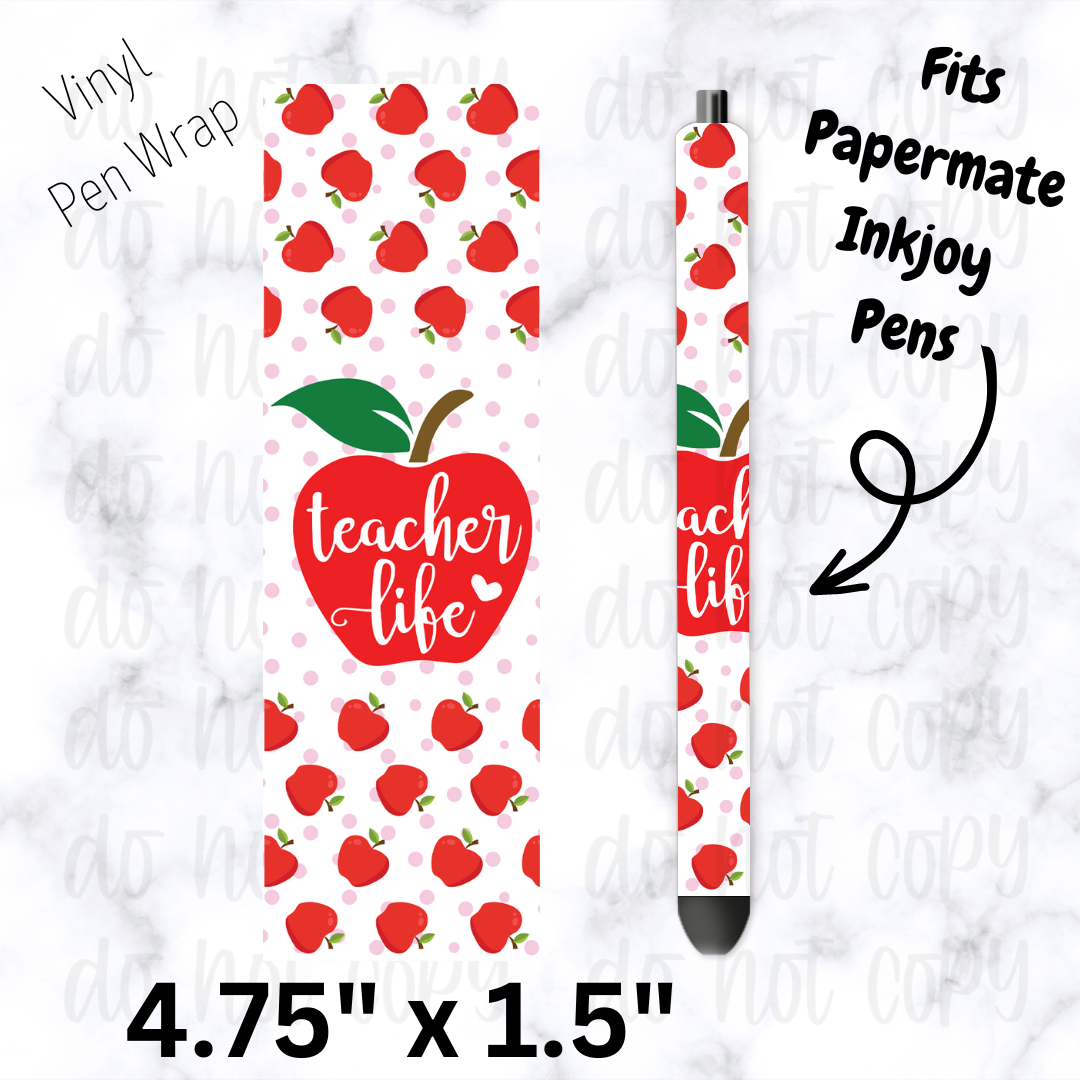 Teacher life apple pen wrap