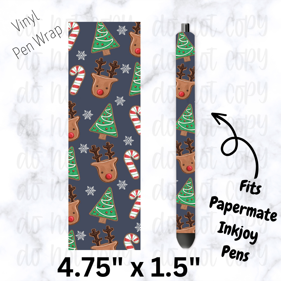 Reindeer Cookies Pen Wrap