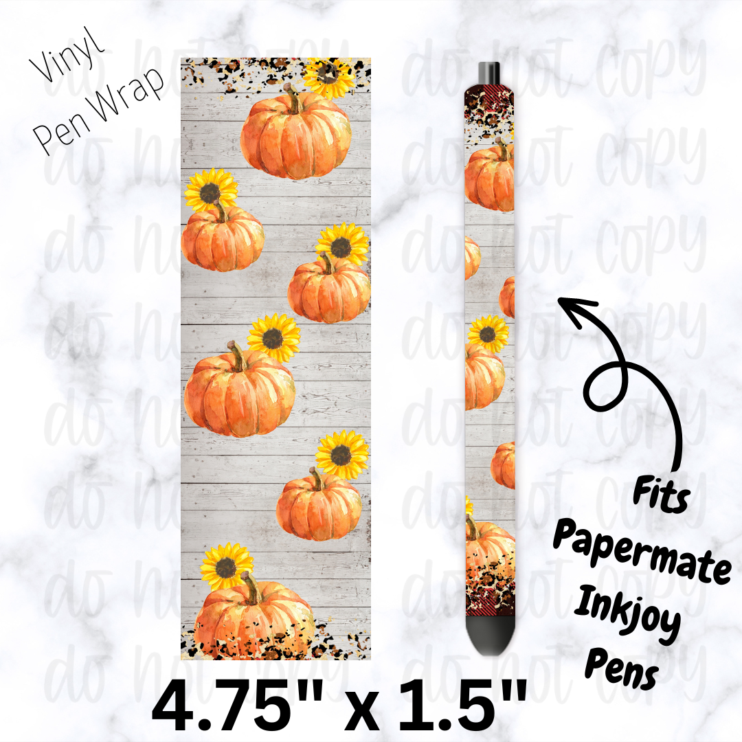 Sunflower Pumpkin Pen Wrap