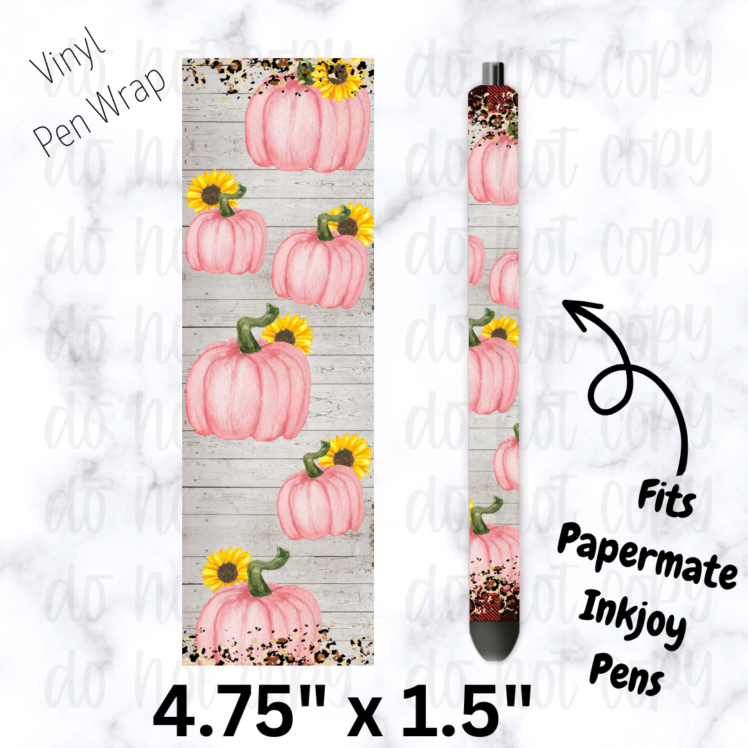 Sunflower Pink Pumpkin Pen Wrap
