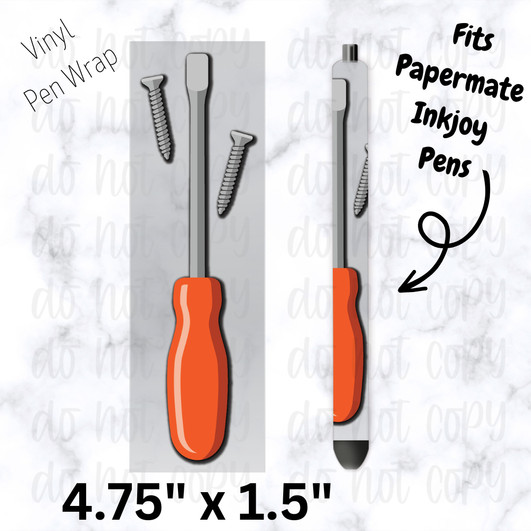 Screwdriver and Nails Pen Wrap