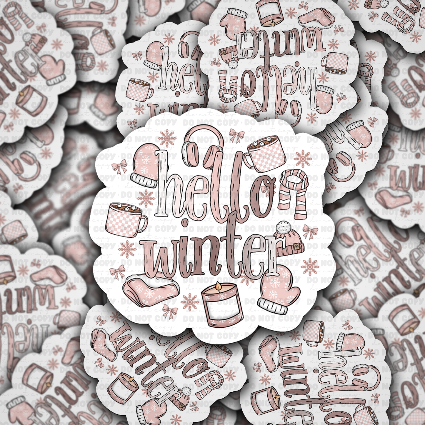 DS 2327 - Hello winter Die Cut Sticker