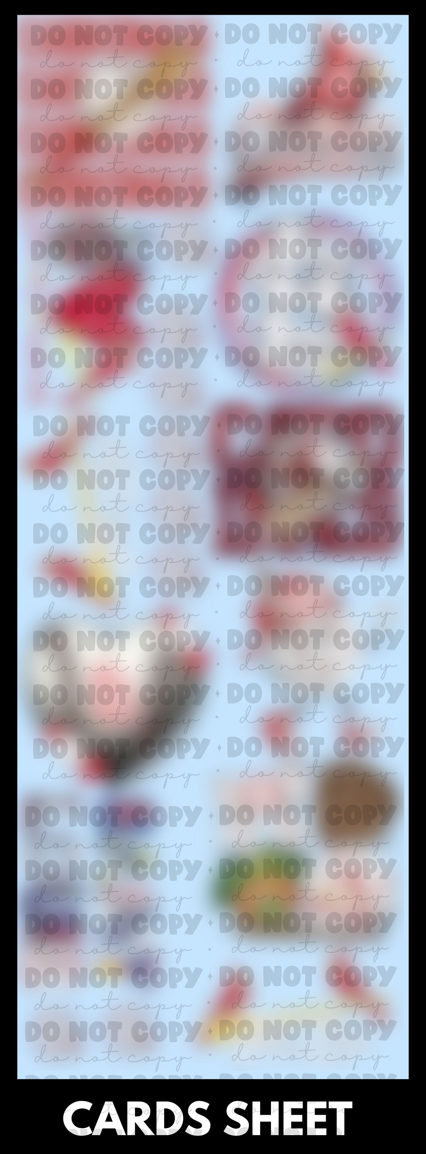 201 Premade Cards Gang Sheet 22x60