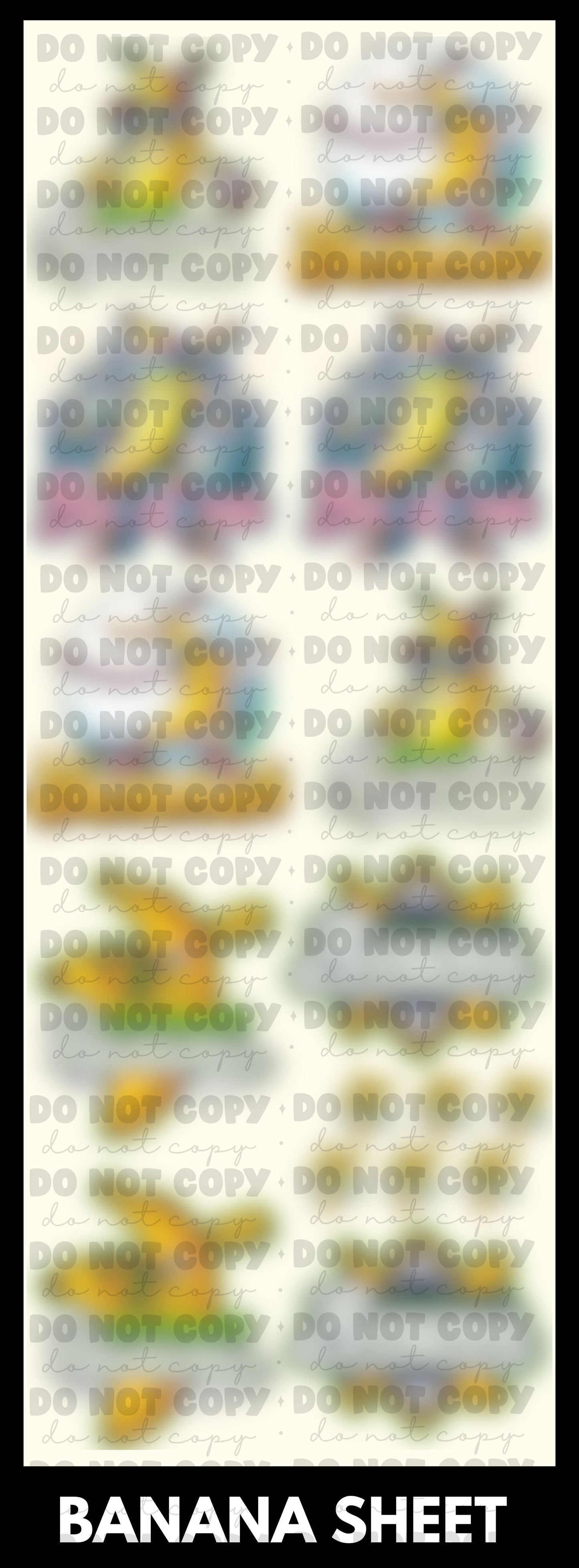 202 Premade Bananas Gang Sheet 22x60