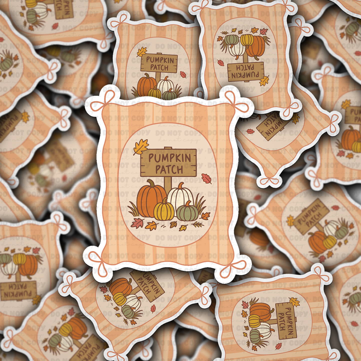 DC 2073 - Pumpkin patch frame Die Cut Sticker