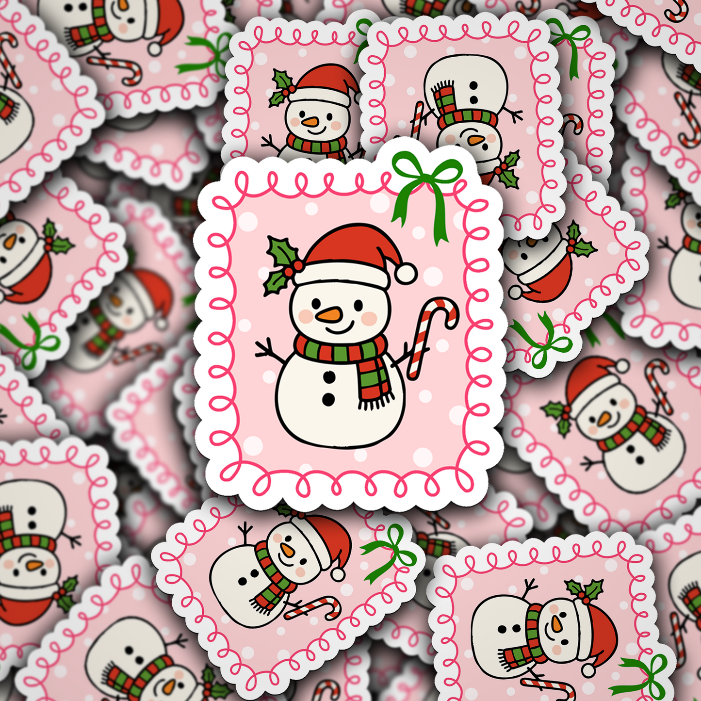 DC 2176 - Christmas snowman Die Cut Sticker
