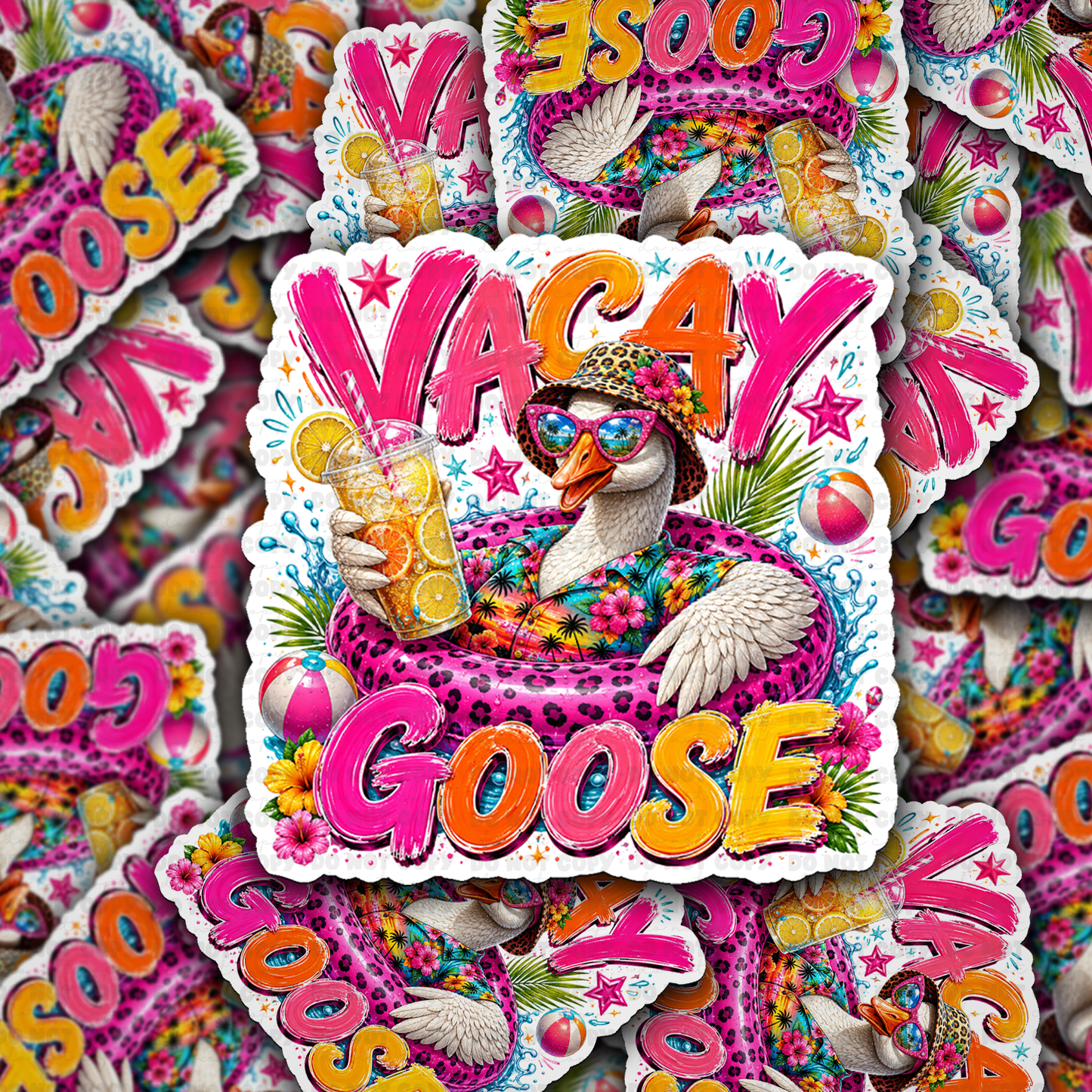 DS 3130 - Summer Goose Die Cut sticker