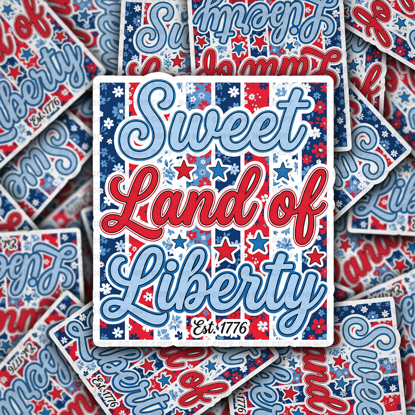 DS 2950- Sweet land of Liberty Die Cut sticker