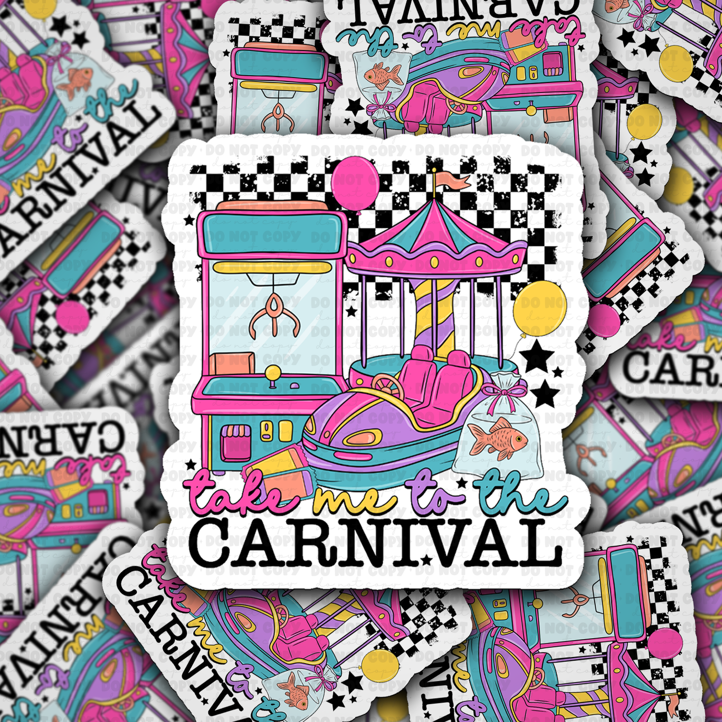 DS 3132 - Take Me To The Carnival Die Cut sticker