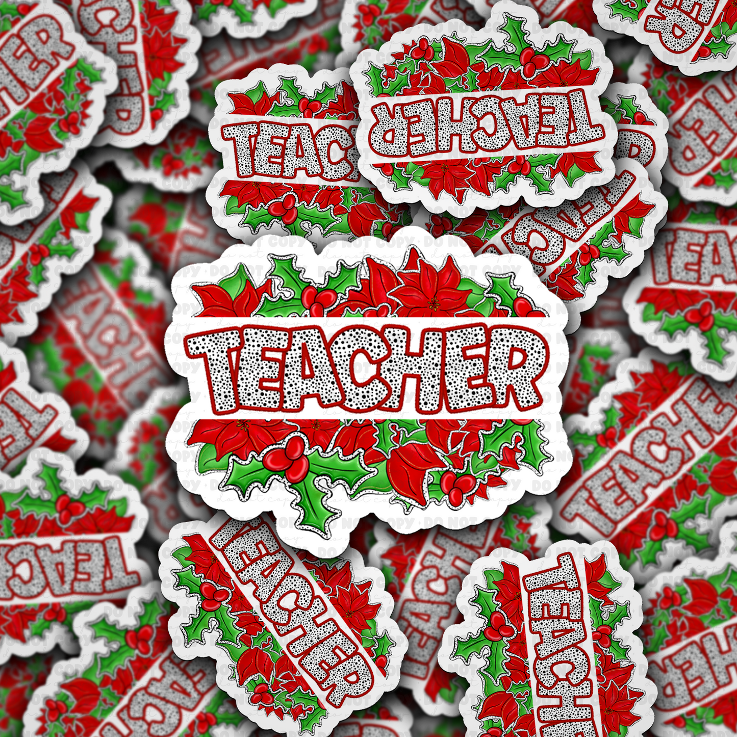 DC 2332 - Teacher Christmas Die Cut Sticker
