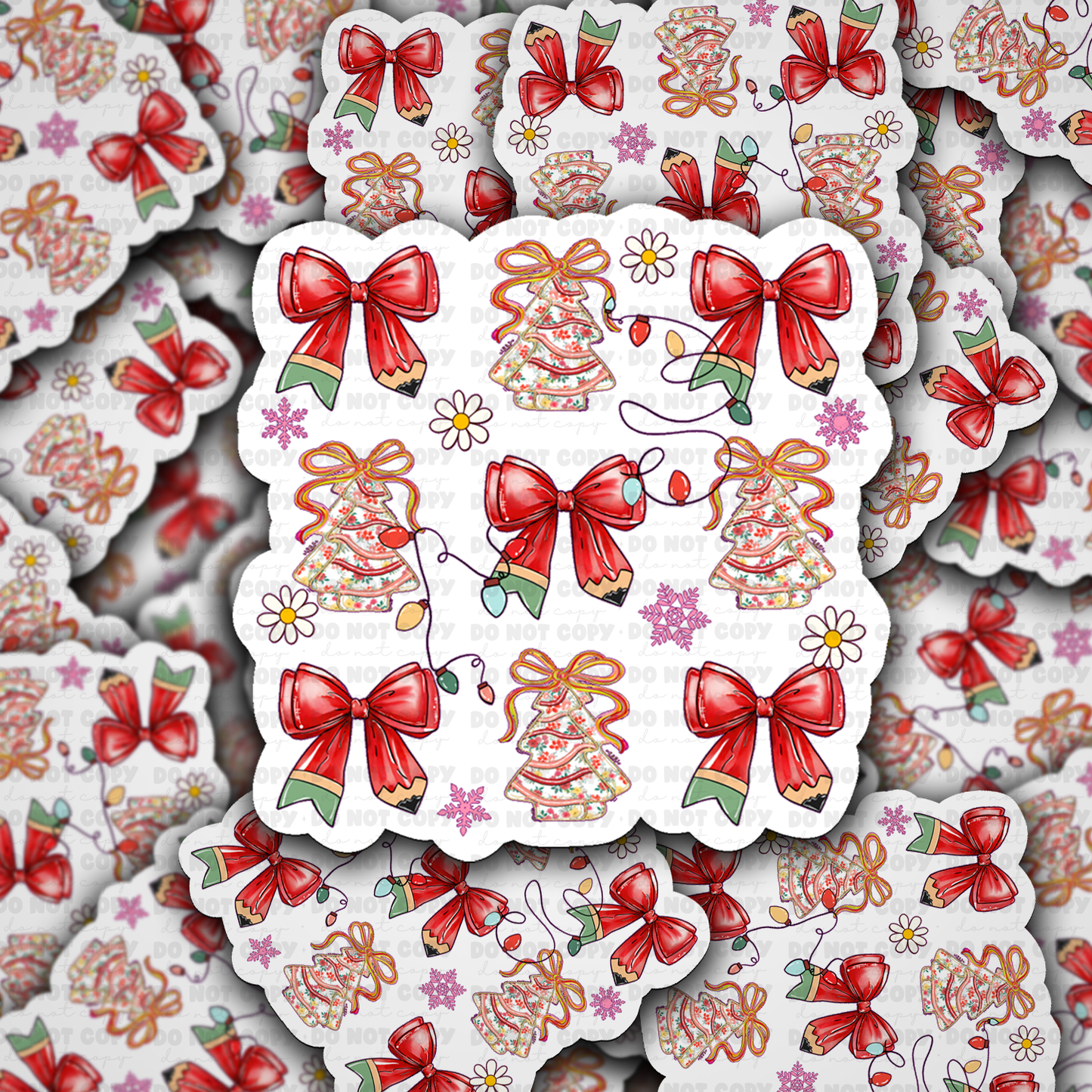 DC 2207 - Christmas teacher Die Cut Sticker