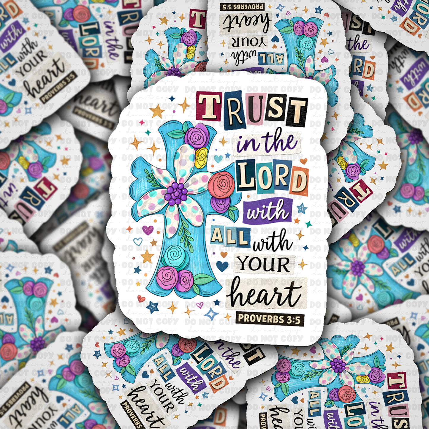DS 3134 - Trust In The Lord Die Cut sticker