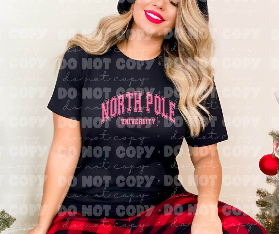 4248 North pole university pink *DREAM TRANSFER* DTF