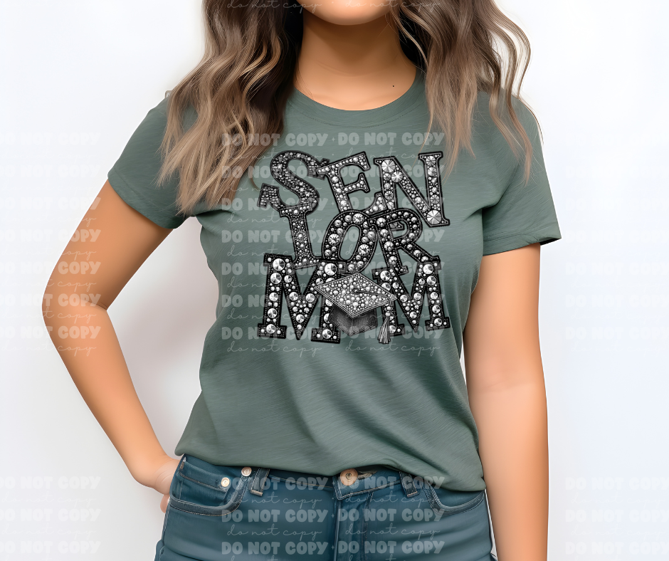 4269 Senior mom faux rhinestone *DREAM TRANSFER* DTF