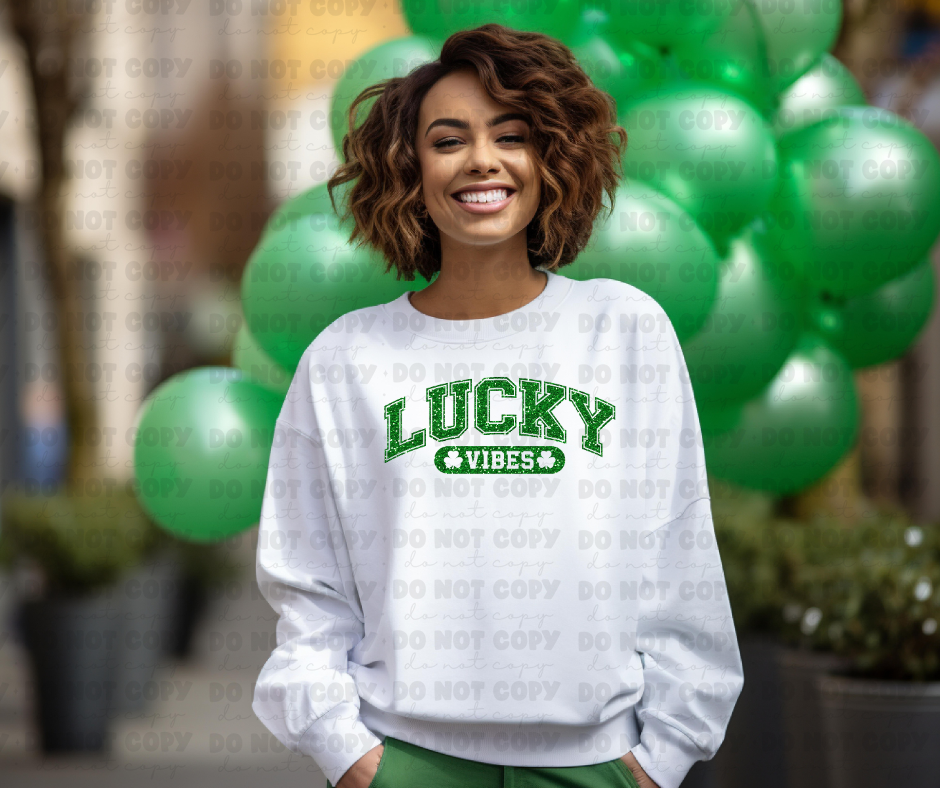 3568 lucky vibes glitter DREAM TRANSFER* DTF