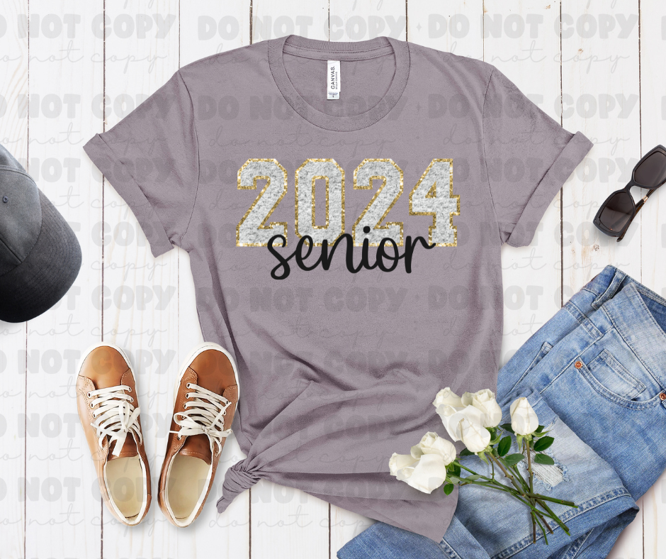3818 2024 Senior Glitter Patch DREAM TRANSFER* DTF