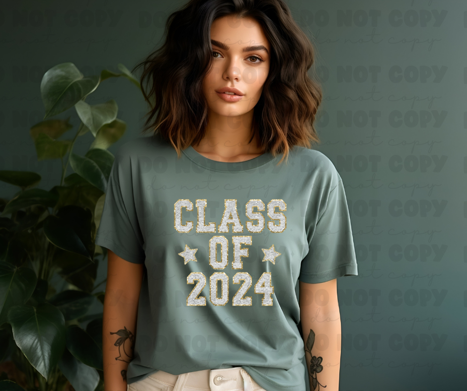 3826 Glitter Patch Class Of 2024 Stars DREAM TRANSFER* DTF