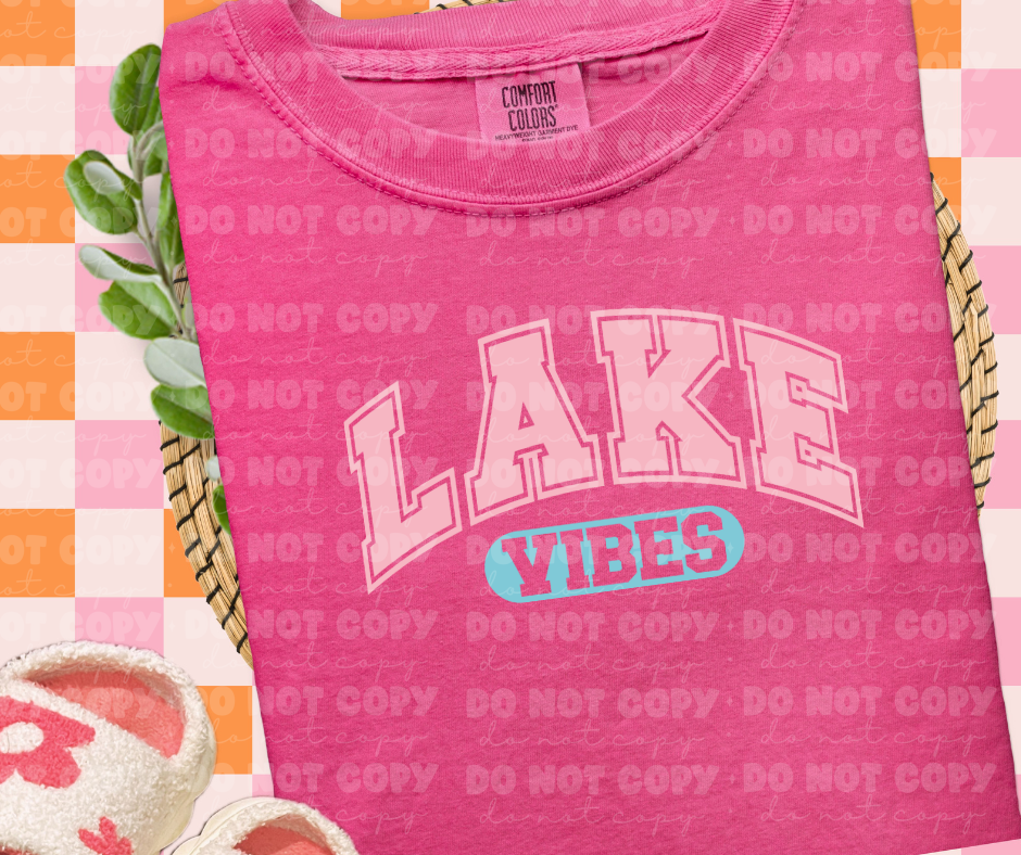 4013 Lake Vibes Pink and BLue.*DREAM TRANSFER* DTF