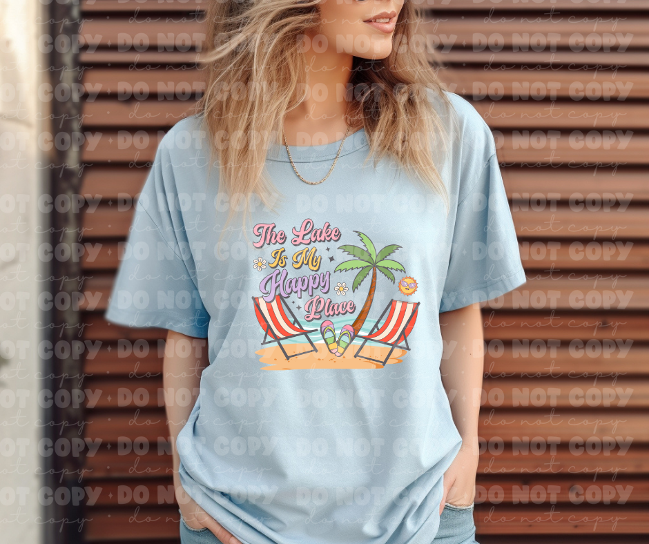 4038 The lake is my happy place *DREAM TRANSFER* DTF