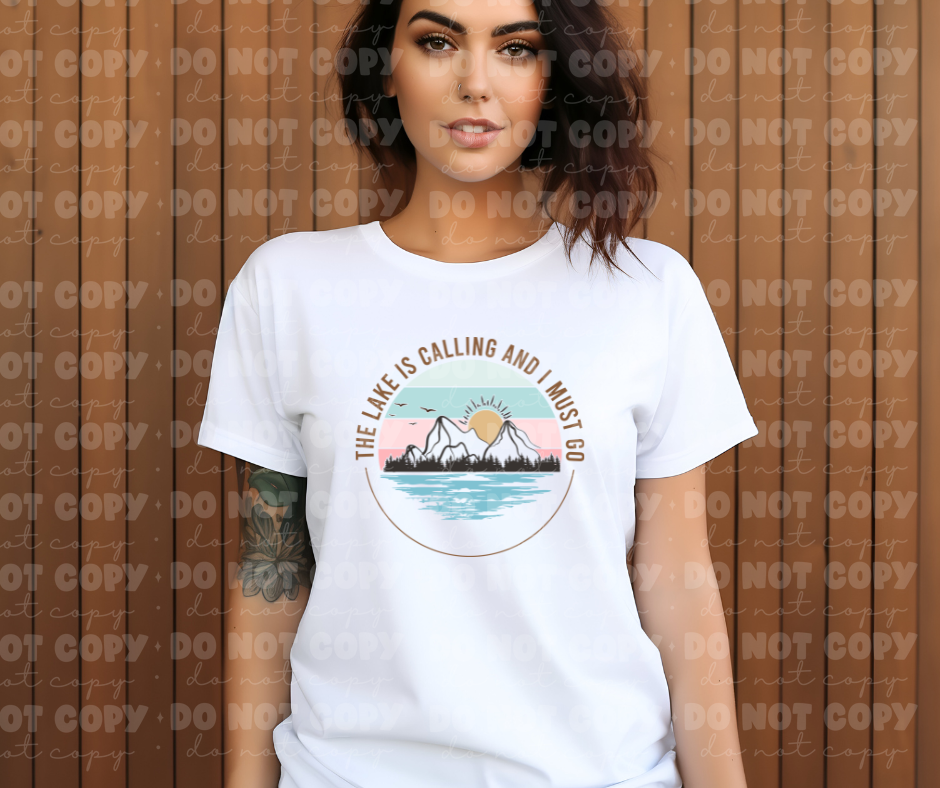 4036 The lake is calling circle outline *DREAM TRANSFER* DTF