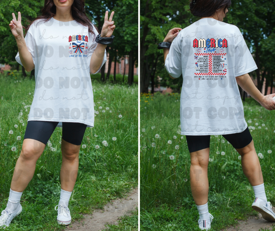 4138 America tour Back and Front *DREAM TRANSFER* DTF