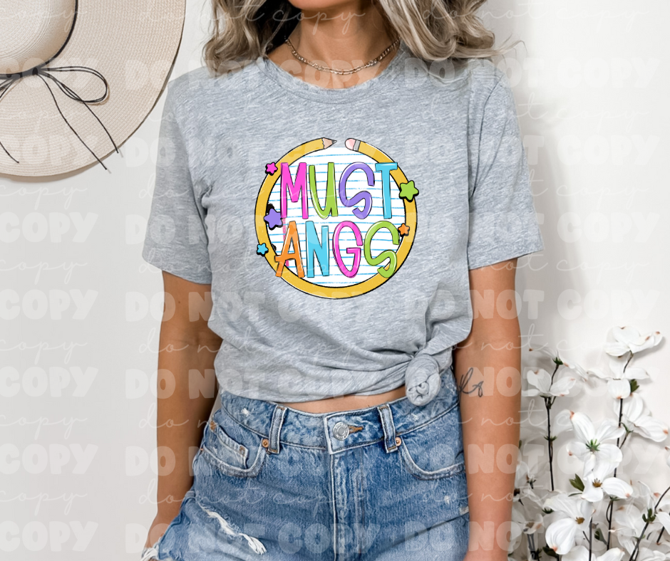 4544 Mustangs pencil and paper *DREAM TRANSFER*