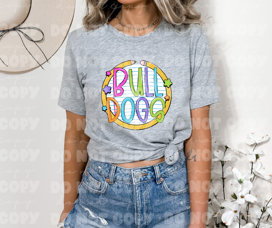 4569 Bulldogs Pencil and paper *DREAM TRANSFER*