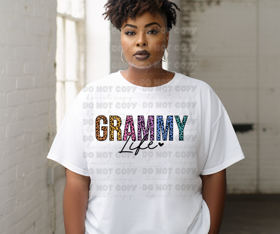 6401 - Grammy life leopard * DTF Transfer