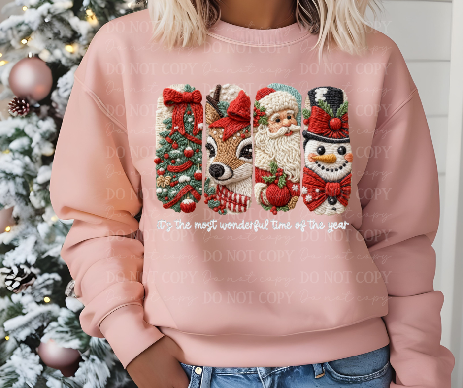 6583 - It's the most wonderful time of the year faux yarn *DTF Transfer