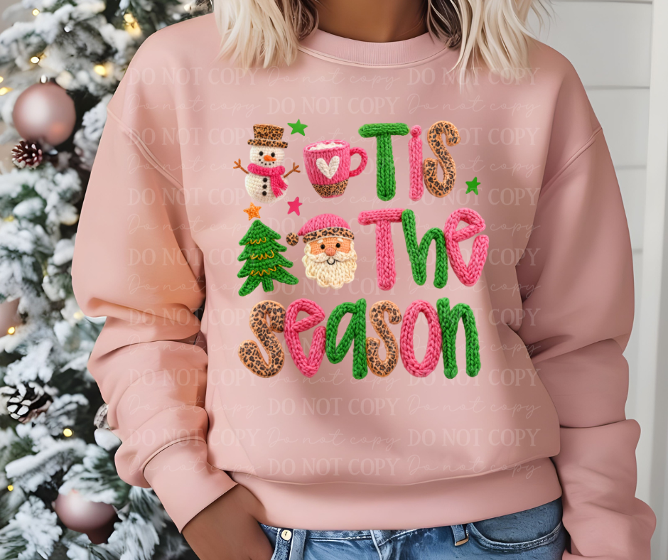 6582 - Tis the season faux yarn *DTF Transfer