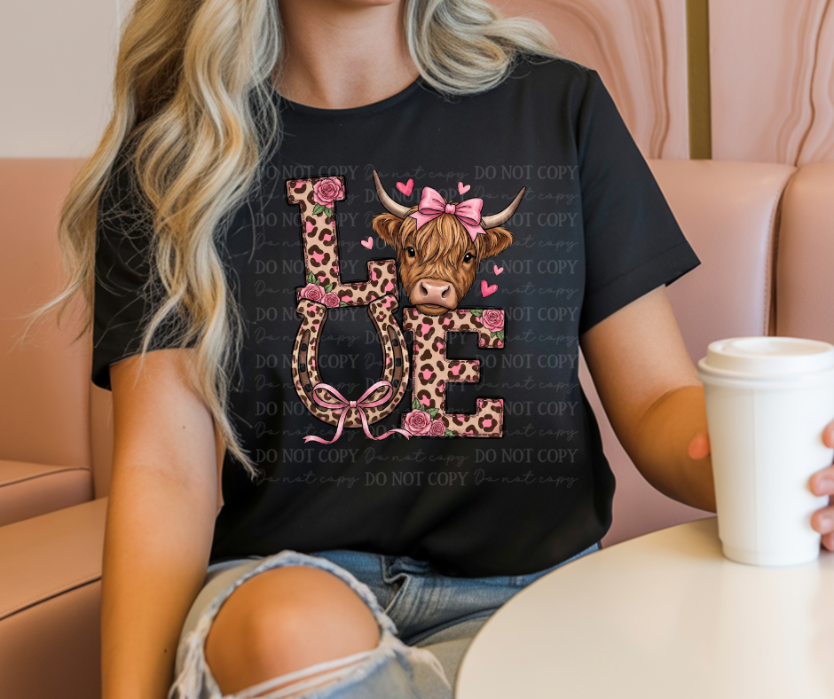 6648 - Love highland cow *DTF Transfer