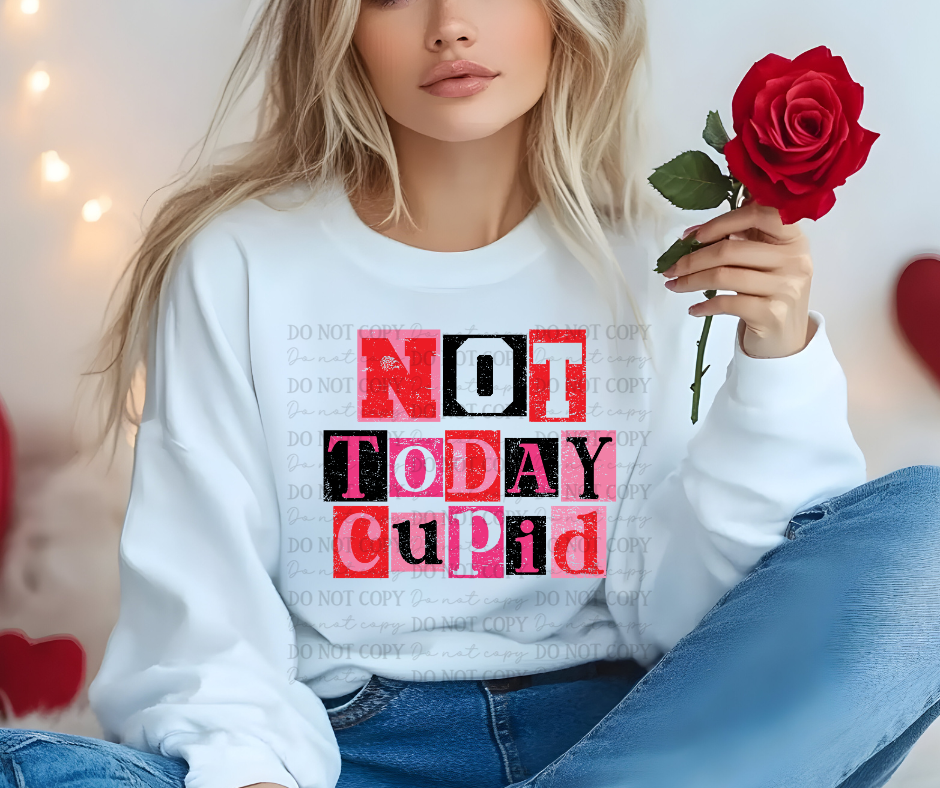 6654 - Not today cupid *DTF Transfer
