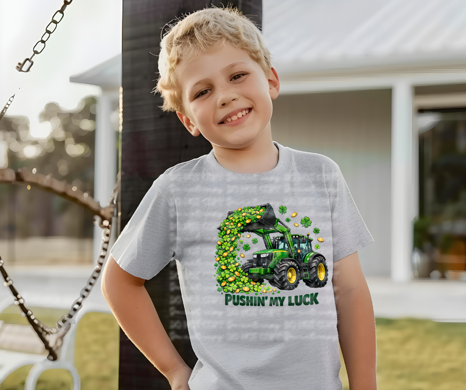 6692 - Pushin my luck tractor *DTF Transfer