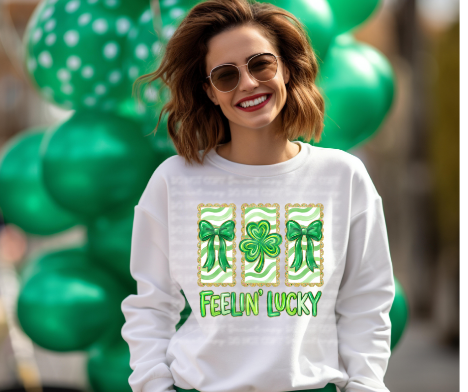 6693 - Feelin lucky coquette bows *DTF Transfer