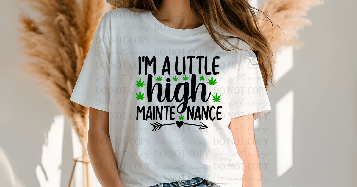 6785 - I'm a little high maintenance with heart arrow *DTF Transfer