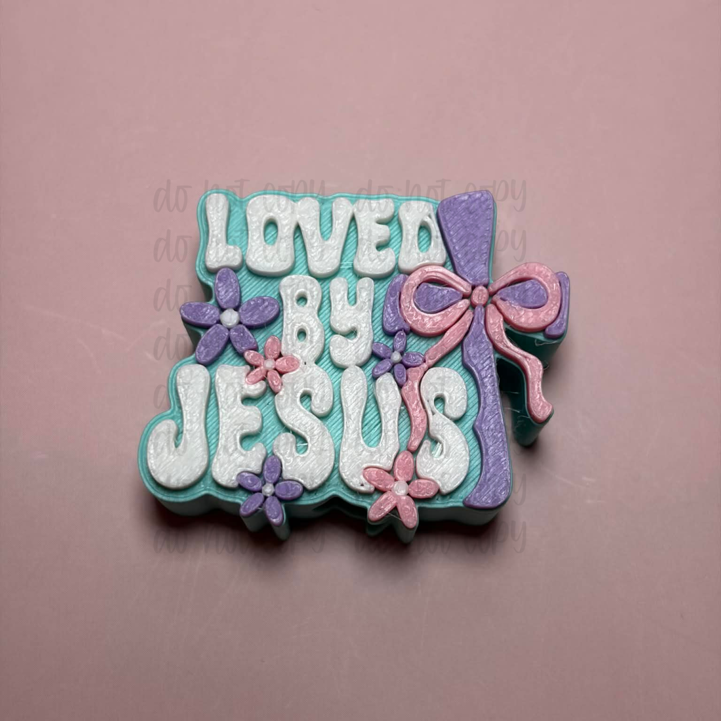 Loved by Jesus straw topper