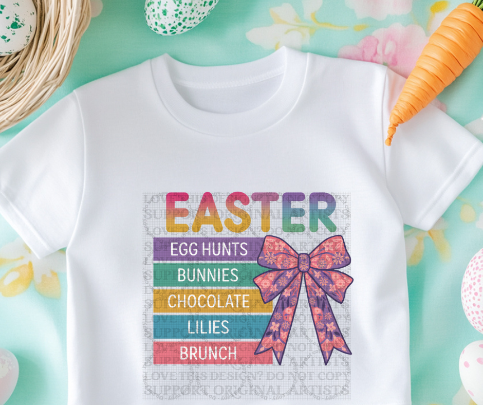 5459 - Easter eggs bunnies chocolate lilies brunch *DTF