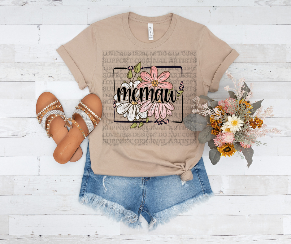 5559 - Memaw with flowers *DTF