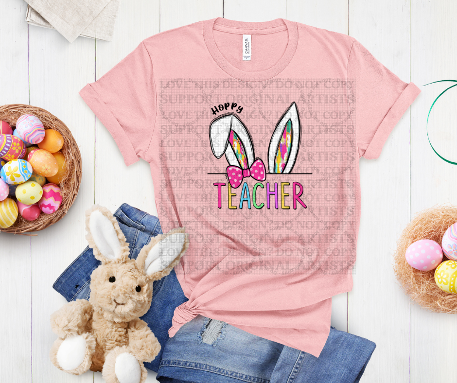 5472 - Hoppy Teacher bunny ears *DTF