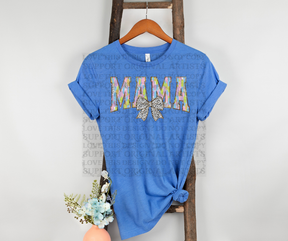 5482 - Mama spring Easter with bow *DTF