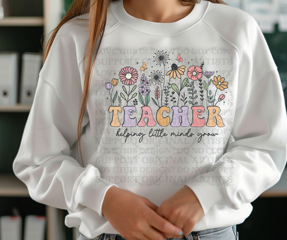 5609 - Teacher helping little minds grow *DTF