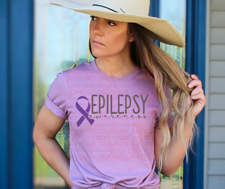 5376 - Epilepsy Awareness with ribbon *DTF