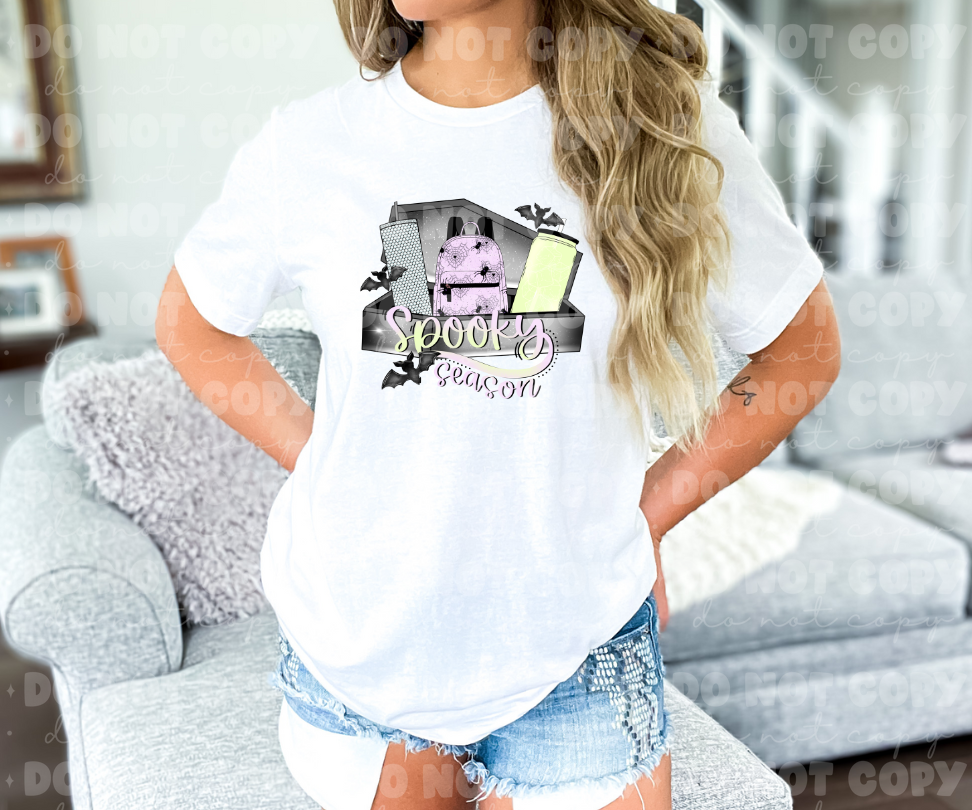 Spooky season coffin with backpack *DREAM TRANSFER* DTF