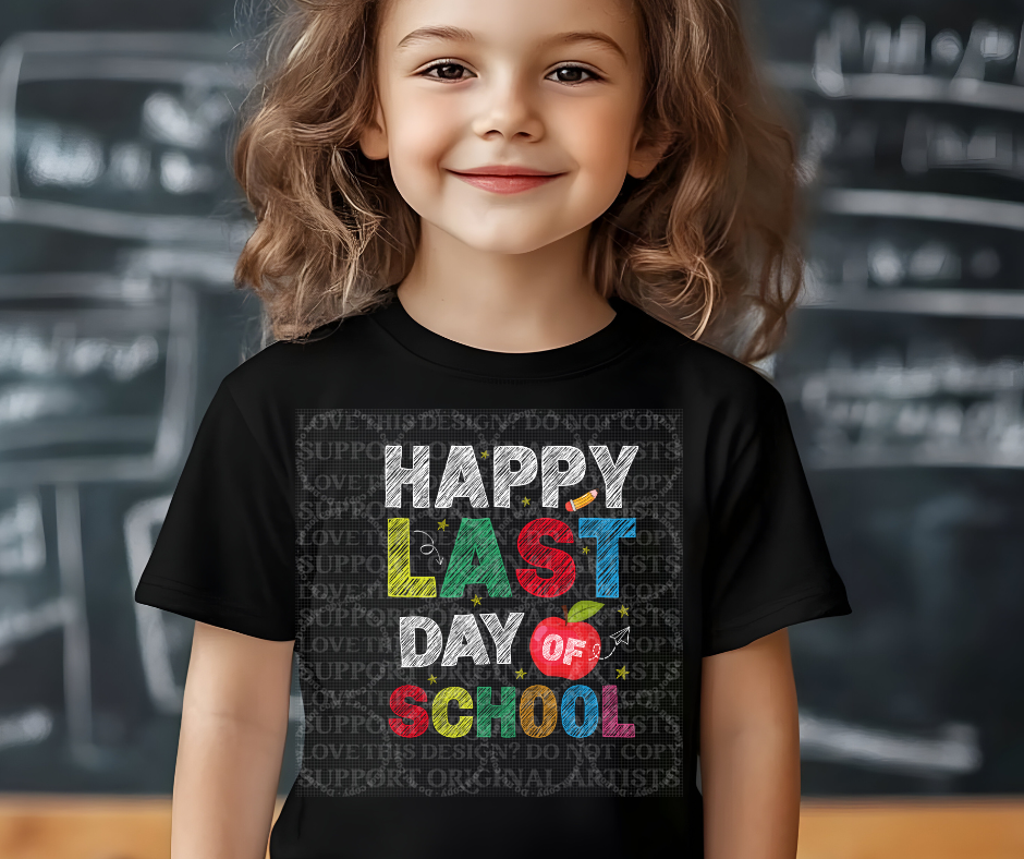 5670 - Last day of school with apple *DTF