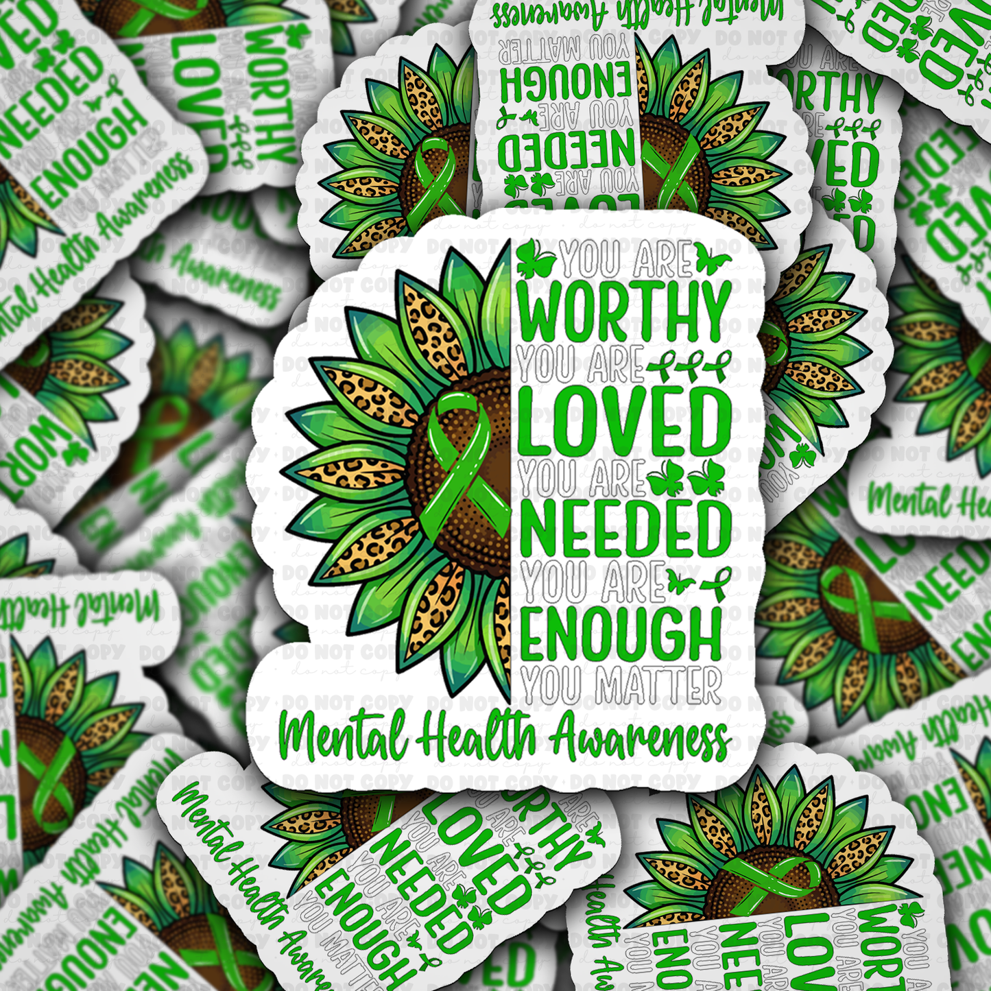 DS 3020 - You Are Worthy You Are Loved Die Cut sticker
